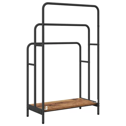 Ruhaszárító polcokkal Régi fa 60 x 30 x 100.5 cm Faanyag