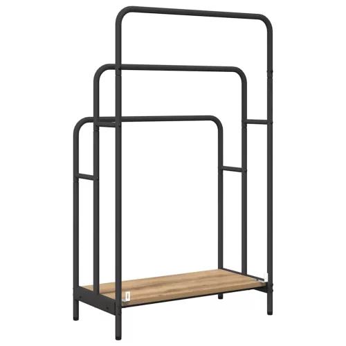Ruhaszárító polcokkal kézműves tölgy 60 x 30 x 100.5 cm Faanyag