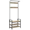 Kabáthorog polcokkal sonoma tölgy 75 x 34 x 184 cm Faanyag