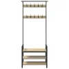 Kabáthorog polcokkal sonoma tölgy 75 x 34 x 184 cm Faanyag