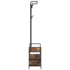 Kabáthorog polcokkal Füstölt tölgy 75 x 34 x 184 cm Faanyag