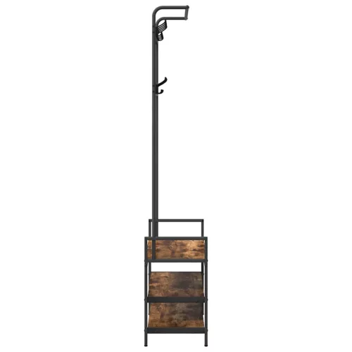 Kabáthorog polcokkal Füstölt tölgy 75 x 34 x 184 cm Faanyag