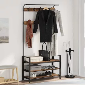   Kabáthorog polcokkal Egyéb Régi fa 95 x 34 x 184 cm Faanyag