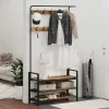 Kabáthorog polcokkal Egyéb Régi fa 95 x 34 x 184 cm Faanyag