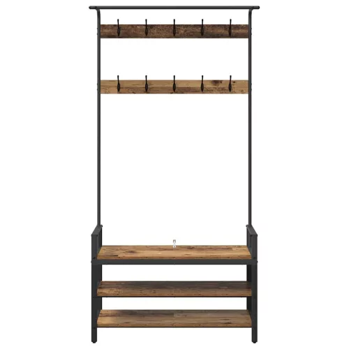 Kabáthorog polcokkal Egyéb Régi fa 95 x 34 x 184 cm Faanyag