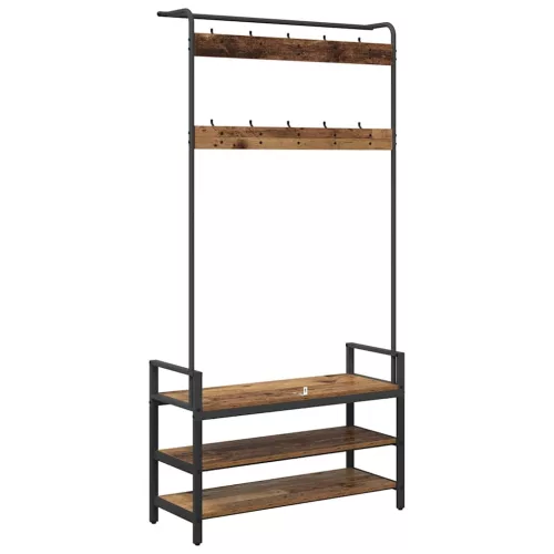 Kabáthorog polcokkal Egyéb Régi fa 95 x 34 x 184 cm Faanyag