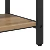 Kabáthorog polcokkal kézműves tölgy 95 x 34 x 184 cm Faanyag