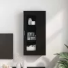 Fali szekrény polcokkal ajtóval Fekete 55 x 29 x 100 cm Faanyag