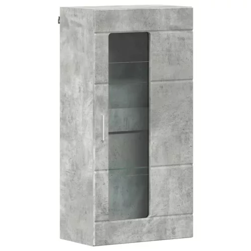 Fali szekrény polcokkal Beton szürke 55 x 29 x 100 cm Faanyag