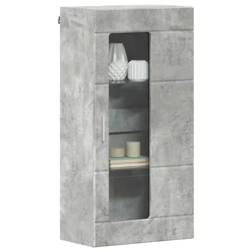 Fali szekrény polcokkal Beton szürke 55 x 29 x 100 cm Faanyag