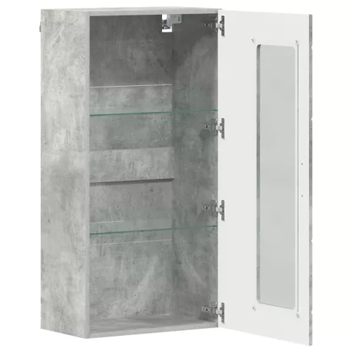 Fali szekrény polcokkal Beton szürke 55 x 29 x 100 cm Faanyag