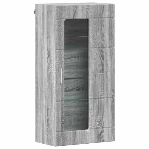 Fali szekrény polcokkal Szürke sonoma 55 x 29 x 100 cm Faanyag
