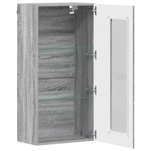 Fali szekrény polcokkal Szürke sonoma 55 x 29 x 100 cm Faanyag