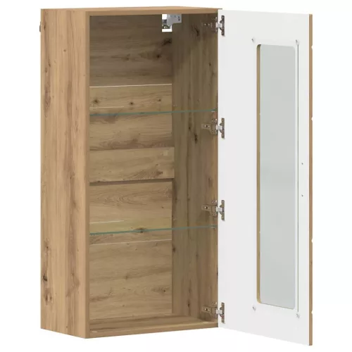 Fali szekrény polcokkal kézműves tölgy 55 x 29 x 100 cm Faanyag