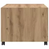 Dohányzóasztal fiókkal kézműves tölgy 55 x 55 x 45 cm Faanyag
