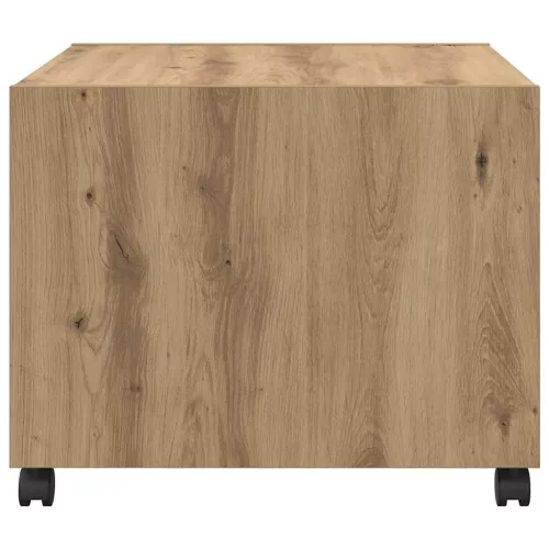 Dohányzóasztal fiókkal kézműves tölgy 55 x 55 x 45 cm Faanyag
