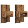 Ágyat tartó szekrény 2 pcs Régi fa 48.5 x 32.5 x 80 cm Faanyag