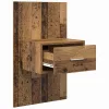 Ágyat tartó szekrény 2 pcs Régi fa 48.5 x 32.5 x 80 cm Faanyag
