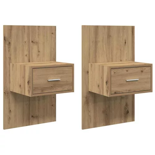 Ágyat tartó szekrény 2 pcs kézműves tölgy 48.5 x 32.5 x 80 cm