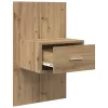 Ágyat tartó szekrény 2 pcs kézműves tölgy 48.5 x 32.5 x 80 cm