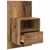 Ágyat tartó szekrény 2 pcs Régi fa 48.5 x 32.5 x 80 cm Faanyag