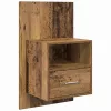 Ágyat tartó szekrény 2 pcs Régi fa 48.5 x 32.5 x 80 cm Faanyag