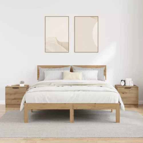 Ágyat tartó szekrény 2 pcs kézműves tölgy 40 x 39 x 40 cm
