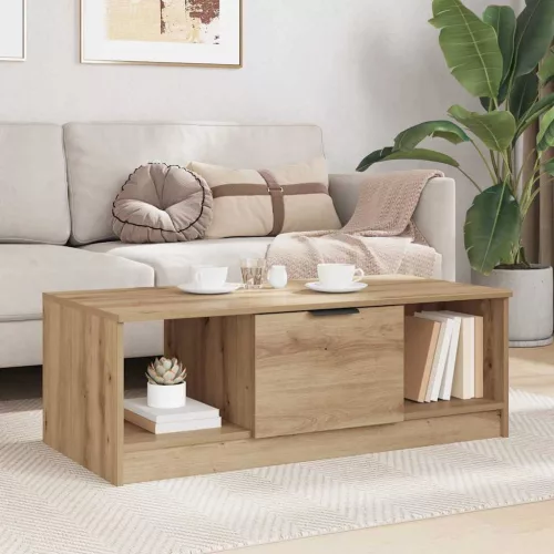 Dohányzóasztal kézműves tölgy 100 x 50 x 36 cm Faanyag