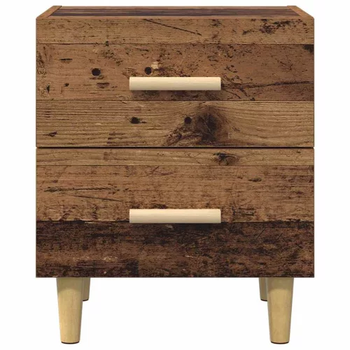 Ágyat tartó szekrény 2 pcs Régi fa 40 x 35 x 47.5 cm Faanyag
