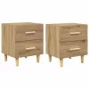 Ágyat tartó szekrény 2 pcs kézműves tölgy 40 x 35 x 47.5 cm