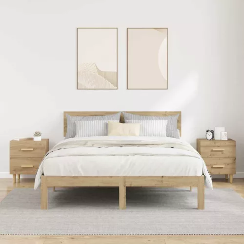 Ágyat tartó szekrény 2 pcs kézműves tölgy 40 x 35 x 47.5 cm