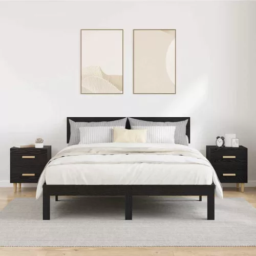 Ágyat tartó szekrény 2 pcs Musta tammi 40 x 35 x 47.5 cm