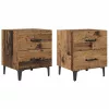 Ágyat tartó szekrény 2 pcs Régi fa 40 x 35 x 47.5 cm Faanyag