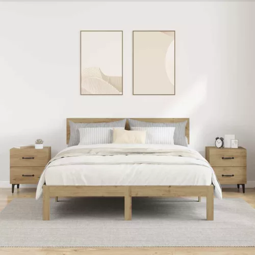 Ágyat tartó szekrény 2 pcs kézműves tölgy 40 x 35 x 47.5 cm