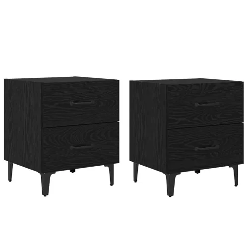 Ágyat tartó szekrény 2 pcs Musta tammi 40 x 35 x 47.5 cm