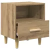 Éjjeliszekrény 2 pcs kézműves tölgy 40 x 35 x 47.5 cm Faanyag