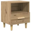 Éjjeliszekrény 2 pcs kézműves tölgy 40 x 35 x 47.5 cm Faanyag