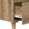 Éjjeliszekrény 2 pcs kézműves tölgy 40 x 35 x 47.5 cm Faanyag