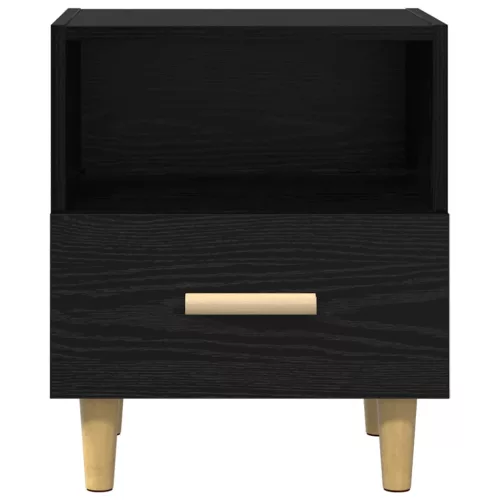 Éjjeliszekrény 2 pcs Musta tammi 40 x 35 x 47.5 cm Faanyag