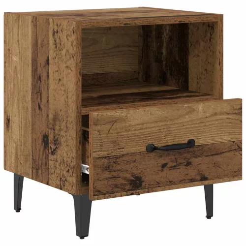 Éjjeliszekrény fiókkal 2 pcs Régi fa 40 x 35 x 47.5 cm Faanyag