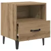 Éjjeliszekrény 2 pcs kézműves tölgy 40 x 35 x 47.5 cm Faanyag