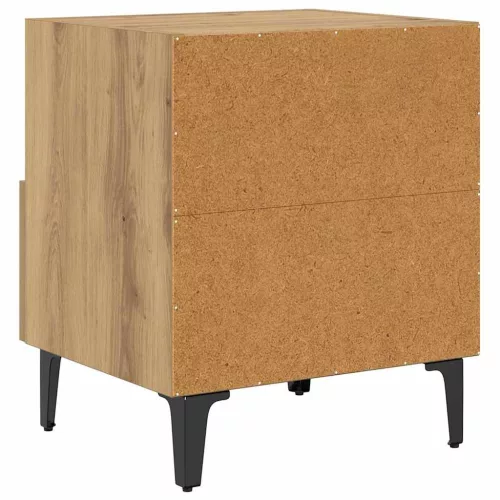 Éjjeliszekrény 2 pcs kézműves tölgy 40 x 35 x 47.5 cm Faanyag