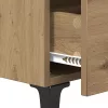 Éjjeliszekrény 2 pcs kézműves tölgy 40 x 35 x 47.5 cm Faanyag