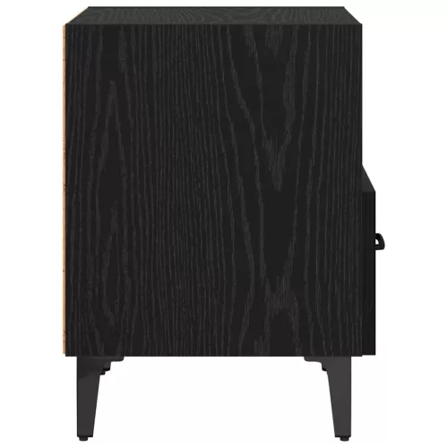 Éjjeliszekrény 2 pcs Musta tammi 40 x 35 x 47.5 cm Faanyag