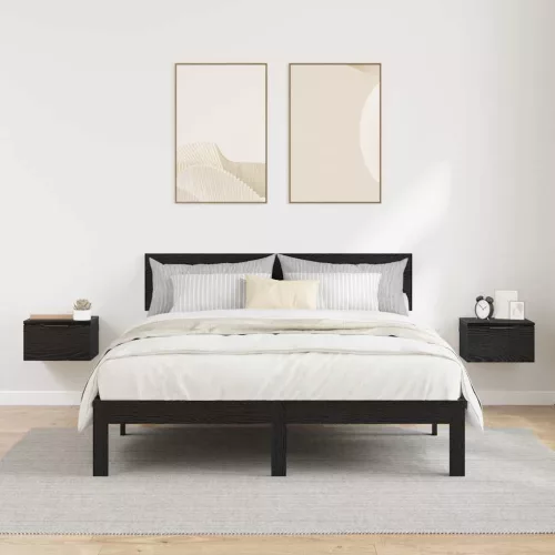 Éjjeliszekrény 2 pcs Musta tammi 34 x 30 x 20 cm Faanyag