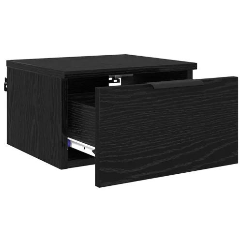 Éjjeliszekrény 2 pcs Musta tammi 34 x 30 x 20 cm Faanyag
