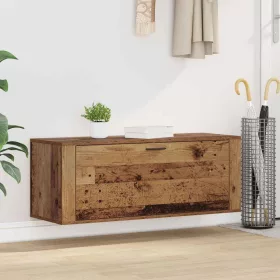   Cipőszekrény polcokkal ajtóval Régi fa 100 x 35 x 38 cm Faanyag