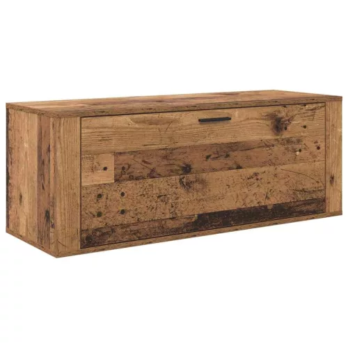 Cipőszekrény polcokkal ajtóval Régi fa 100 x 35 x 38 cm Faanyag