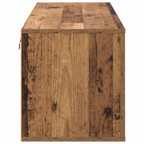Cipőszekrény polcokkal ajtóval Régi fa 100 x 35 x 38 cm Faanyag