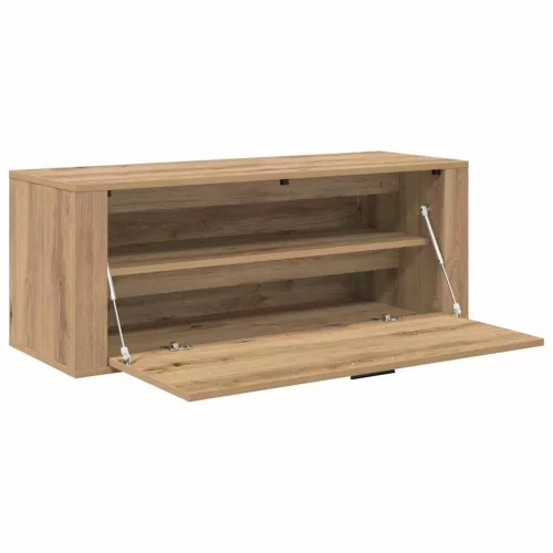 Cipőszekrény polcokkal kézműves tölgy 100 x 35 x 38 cm Faanyag
